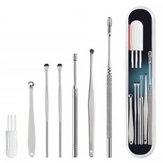 AHOYE 不鏽鋼挖耳棒7件組, 7個裝, 1組
