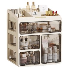 小麥購物 化妝品收納盒 L2901, 1個, 米白色