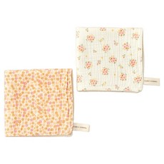 린넨앤키친 모던하우스 도톰한 4중지 살림 거즈행주 부케 플라워 2종, 1세트