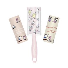 Sanrio 三麗鷗 滑板系列 斜切式除塵清潔滾輪含收納殼 附補充包 2個 粉色款 60張, 1組