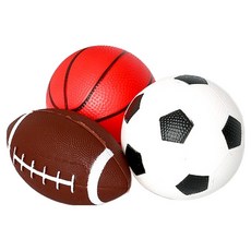 Kes.B 橡膠運動足球 + 籃球 + 橄欖球組合, 足球, 籃球, 橄欖球, 1套