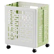 Locus 折疊式洗衣籃, 白色 + 綠色