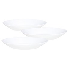 바칠레 밀크글라스 찬기 대, 리얼화이트, 3개