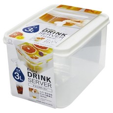 KOKUBO 小久保 冰箱冷水壺 日本製, 白色 + 透明色, 3L, 1個