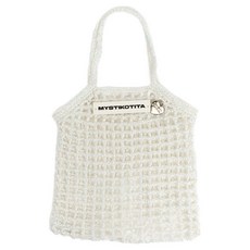 MystiKotita 迷你金屬扁平網袋 線繩編織 DIY 材料包, 彩虹, 1個