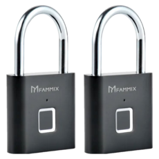 FAMMIX 菲米斯 智能防盜 IP56防水 10組指紋密碼掛鎖/行李箱鎖 SAFER-E2, 2個