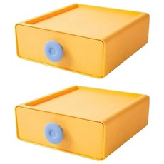 Bebehome 北歐色系拼接抽屜盒 2個, 1層, 顏色隨機