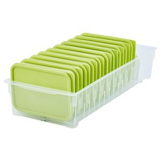 EASY&FREE All right keep 新鮮保鮮飯食分裝容器 300ml x 10入 + 容器收納架套組, 1套