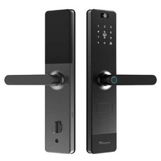 FAMMIX 菲米斯 視訊對講組 六合一安全智慧指紋Wi-Fi電子鎖 指紋密碼卡片鑰匙 流光黑, SAFER-2, 建議由專業人員安裝