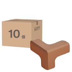 i LIFE 愛生活 矽膠防撞桌角保護套 T型, 10個, 咖啡色