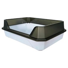 高精寵物 矩形貓砂盆, 1個, 黑白色