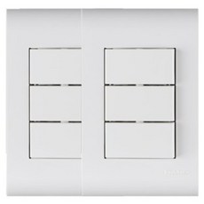 nano Odyssey 3孔電燈開關 SIMPLE 白色, 2個