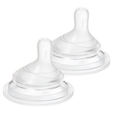 MOYUUM Mov.aa 圓口偏心替換奶嘴, 1m+, 2個
