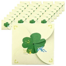 hello moris 幸運草迷你信紙, 30個, 混合顏色