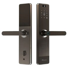 FAMMIX 菲米斯 六合一安全智慧指紋Wi-Fi電子鎖 指紋密碼卡片鑰匙 視訊對講組 SAFER-2 + VC1 微光金, 建議由專業安裝