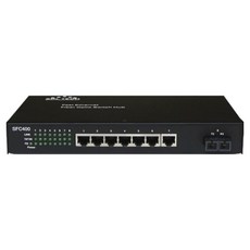 SOLTECH 多模 100Mbps 光纖 1埠 TP 7埠 交換式集線器, 黑色, 1個, 100mm