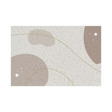 半島良品 可裁剪刮泥防滑絲圈地墊, 灰色 + 棕色, 1個