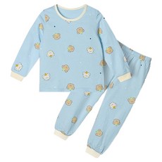 unifriend 兒童Sweet Bear單面九分家居服上下棉質套裝