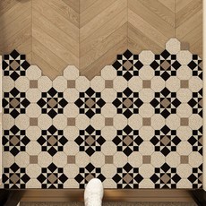 AFAMIC 艾法 可剪裁刮泥玄關腳踏墊地毯/絲圈印花地墊, 1個, 八角