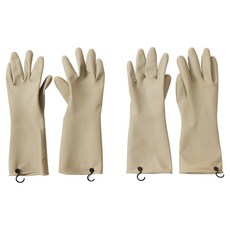 JAJU 자주 쓰는 고무장갑 양손착용 30cm, 라이트베이지, FREE(one size), 2세트