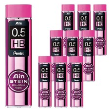 Pentel 飛龍文具 Ain Pentel STEIN 璀璨金屬粉紅 自動鉛筆芯 HB C275MP-HB, 0.5mm, 10個