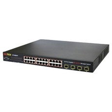 SOLTECH SFP 4埠 PoE 24埠 交換式集線器 支援高功率PoE, 1個, SFC4000HP