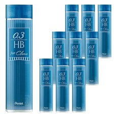 펜텔 아인슈타인 클레나 샤프심 블루 C273CL2, 10개, 0.3mm