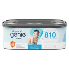 DIAPERGENIE 多層鎖臭塑膠袋匣 不鏽鋼雙重鎖臭尿布處理器適用 加長型, 1個, 30L