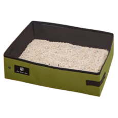 高精 折疊貓砂盆, 1個, 綠色