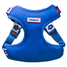 PETSLAND 狗狗愛心POP X型胸背帶, 1個, POP藍