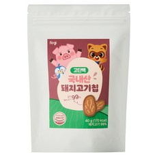 퍼기 고단백 국내산 돼지고기칩, 돼지고기맛, 40g, 1개