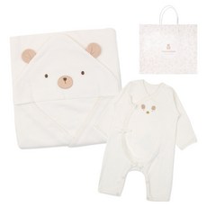 ORGANICMOM 新生兒彌月禮 Pogom 蝴蝶衣 MGFNBW03 + 包巾 MGF7CA02 套組 + 提袋