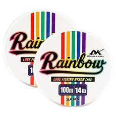 SAPA Double Kill 彩虹路亞尼龍線 14lb 釣魚線, 2個, 混合色