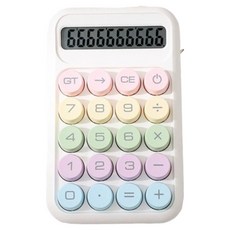 투데이리빙 파스텔 미니 계산기, 화이트, 1개