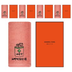 Songwol 松月 上班族下班處方箋 彩色掛環擦手巾 + 收納盒套組, 5套, 橘色