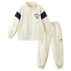 WALTONKIDS 男童布魯克林半拉鍊上下套裝