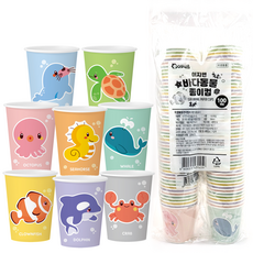 easy& 海洋動物紙杯 184ml, 10個, 100入