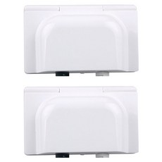 Boedam 防雨防潑水型插座 2孔 橫式 白色, 2個