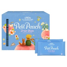 1802 LE CHATELARD 烘衣機用乾衣紙 纖維柔軟劑 嬌嫩蜜桃香, 40枚入, 1個