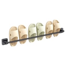 블럭마트 알루미늄 욕실화 수건걸이 80cm, 블랙, 1개