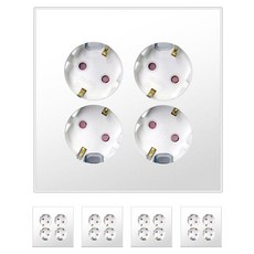 보에담 매입콘센트 4구 스노우화이트, 5개