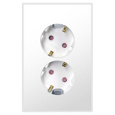 Boedam 埋入式插座 2孔 雪白色, 1個