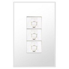 Boedam 網路通訊插座 8P 3孔 雪白色, 1個