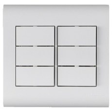 nano 電氣奧德賽2個用6孔開關 SIMPLE 白色, 1個