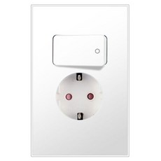 Boedam 附開關式插座 1孔 雪白色, 1個