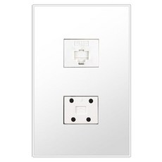 Boedam 電話網路通訊插座 8P + 4P 2孔 雪白色, 1個