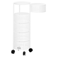 小麥購物 新款多功能旋轉圓型置物架 L1245, 白色, 5層