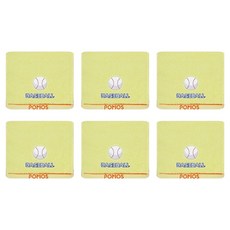 송월타월 베이스볼 클럽 스포츠타올 20 x 100 cm, 노랑, 6개