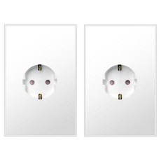 Boedam 嵌入式插座 1孔 雪白色, 2個