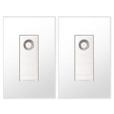 Boedam CATV衛星用2路插座 雪白色, 2個